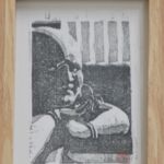 中島嘉秋 (さきたま) 木版画「制多迦童子」