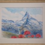 船山里子 (なんたい) 色鉛筆 「名峰 マッターホルン」