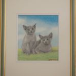 松本よし子 (さきたま) 「仲良し兄弟(ロシアンブルー)」