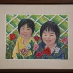 安田 彰 (京葉) 水彩画「夏薔薇」