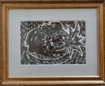 中根三郎(さきたま) 果物(版画)